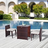 thumbnail of Outsunny Set Mobili da Giardino in Rattan,Tavolo e 2 Sedie Salvaspazio