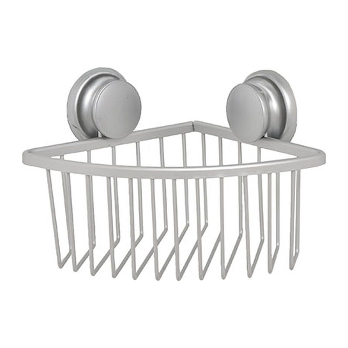 Étagère d'angle en Aluminium chrome sur ventouses extra adhérentes