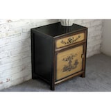thumbnail of OPIUM OUTLET Möbel Kommode Nachttisch Nachtschrank Nachtkonsole Nachtkästchen 35191-1 schwarz-beige asiatisch chinesisch orientalisch