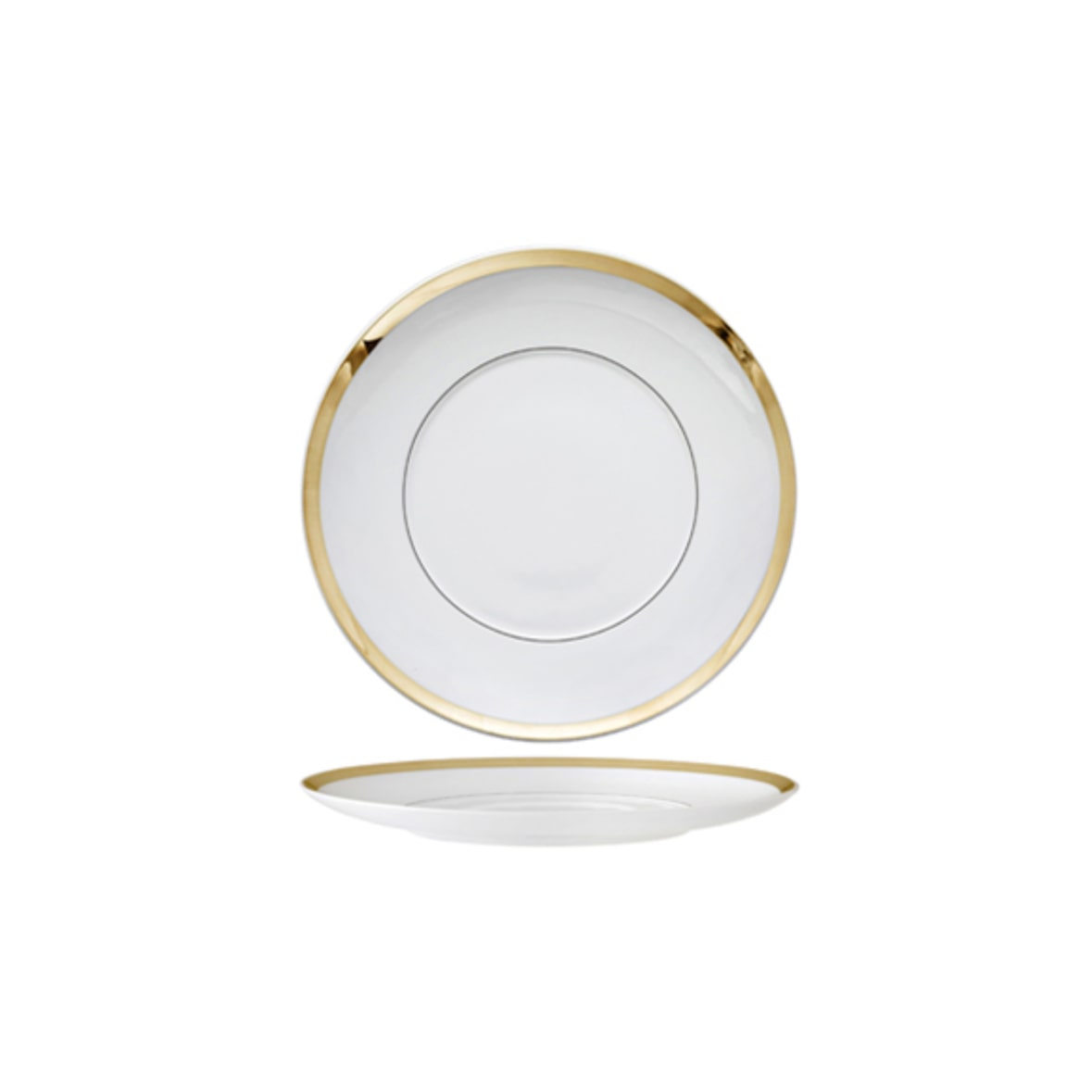 Piatto Piano Domo Gold, Confezione da 4