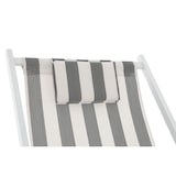 thumbnail of aro Sonnenliege/Liegestuhl mit Kippfunktion, Aluminium/Textilen-Bespannung, gestreiftem Design, schwarz/weiß