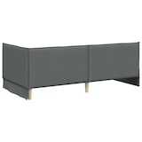 thumbnail of vidaXL Hoekbedframe met hoofdeinde Donkergrijs 80 x 200 cm Stof
