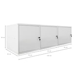 thumbnail of PROREGAL MegaDeal 3x Casier métallique verouillable CUBIC XL, HxLxP 45x45x45cm, Gris, Armoire à casier cube, consigne polyvalente, vestiaire