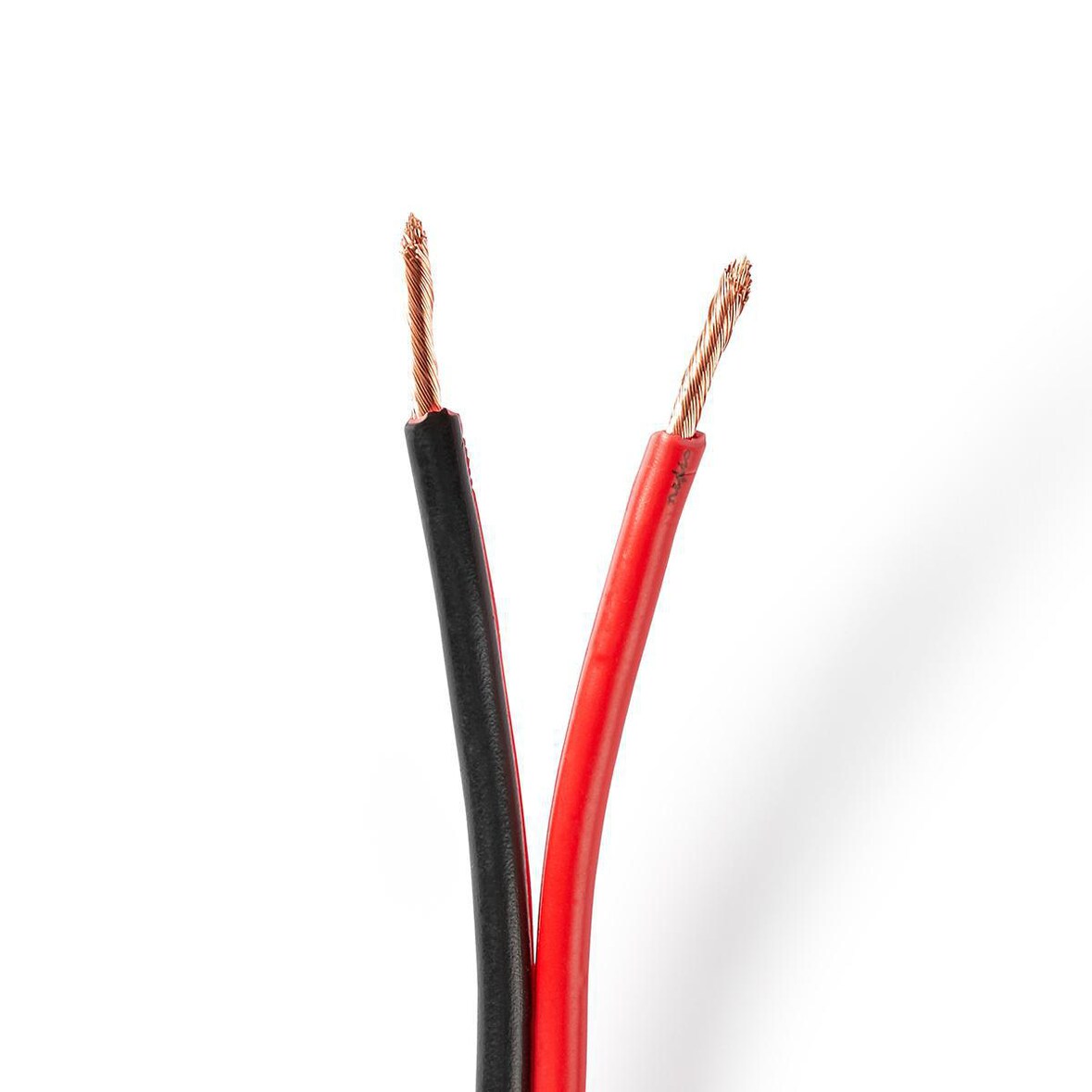 Nedis Lautsprecherkabel - 2 x 2.50 mm² - Kupfer - 100.0 m - Rund - PVC - Red / Schwarz - Rolle