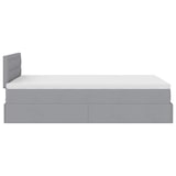 thumbnail of vidaXL Ottoman-Bett mit Matratze & LEDs Hellgrau 120x200 cm Stoff