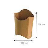 thumbnail of Cornet à frites de taille moyenne M en carton kraft brun par 1000