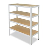 thumbnail of shelfplaza HOME 100x100x40 cm Schwerlastregal in weiß mit 4 Böden und 175 kg Traglast pro Boden