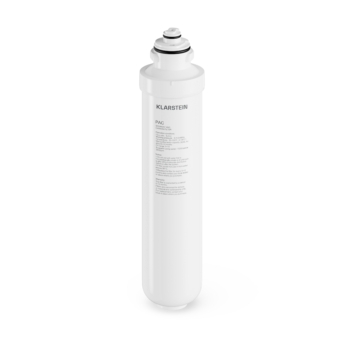 Klarstein Velaire PAC-Filter | 3600 Liter | Wechselintervall: alle 6 Monate | KunststoffgehäuseWeiß - white