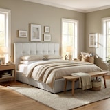 thumbnail of Cama tapizada Ladia Crema/180 cm