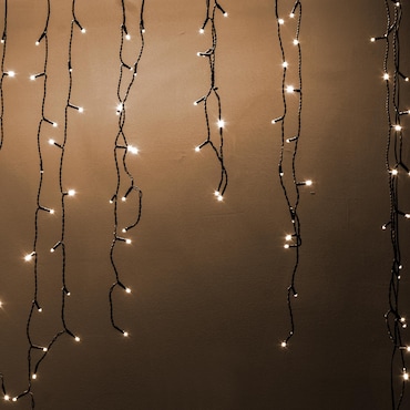 Vacchetti Tenda luminosa con 200 led plastica bianco caldo cm450