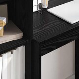 thumbnail of vidaXL Schreibtisch mit Schubladen 2 pcs Schwarz Eichen-Optik