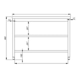 thumbnail of COMBISTEEL - Plan de travail 3 niveaux 1200mm inox
