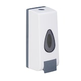 thumbnail of Relaxdays Wandseifenspender, nachfüllbar, für 350 ml, Wandmontage, manuell, Flüssigseifenspender HBT 20x7,5x7,5 cm, weiß