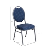 thumbnail of METRO PROFESSIONAL Chaise de banquet empilable, acier/polyester, bleu/argent