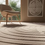 thumbnail of Teppich Wohnzimmer Boho Pflegeleicht Waschbar Schlafzimmer OEKO-TEX Beige 80x150 cm Fußbodenheizung geeignet – LAVAREDO von Kadima Design