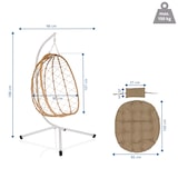 thumbnail of Hängesessel COCOVA Outdoor mit Gestell weiß/beige hjh LIVING