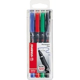 thumbnail of Caneta hidrográfica STABILO OHPen, permanente, largura de traço 0,7 mm, caixa de 4, sortido