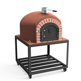 thumbnail of MF - Holzbackofen für den Außenbereich Modell GRAN CANARIA (Bordeaux - 80 x 80 x 170 cm) – Isoliert mit Kork und 3 Keramikmatten