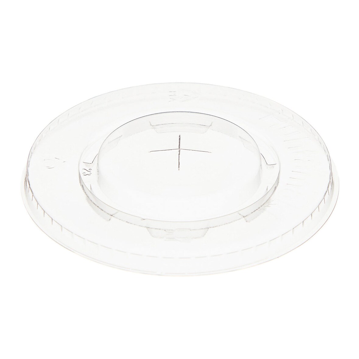 PLA Bio Flachdeckel mit Kreuzschlitz, Ø 9,5 cm Pack (100 Stück)
