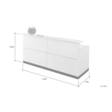 thumbnail of Büromöbel Empfangstheke DAVOS weiss Theke Empfang