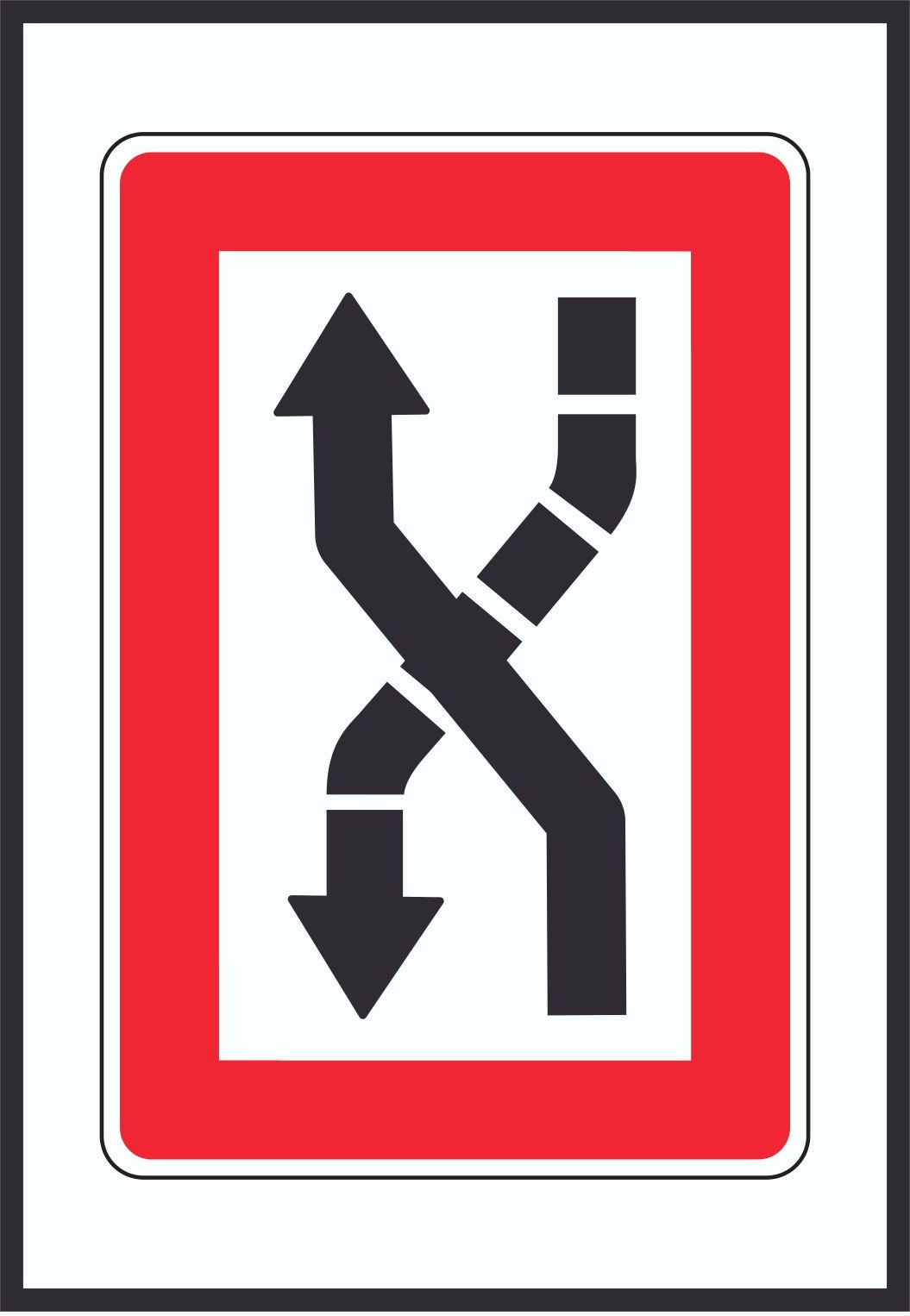Fahrwasser nach Backbord zu überqueren Symbol A3 (297x420mm)