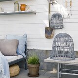 thumbnail of Lampenschirm BELL Rattanstil outdoor mit E27 Fassung H: 50cm grau für Außen