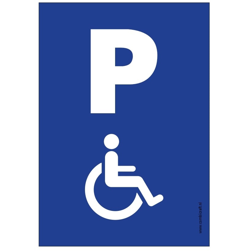 CombiCraft Schild 'Behindertenparkplatz' 21x30 cm