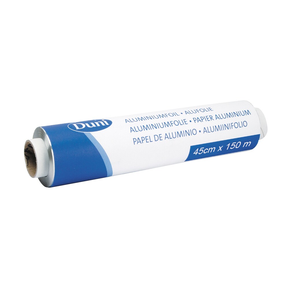 3x DUNI Aluminiumfolie, Nachfüllrolle 0,45 x 150 m, 12 µ Silber