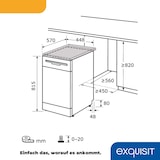 thumbnail of Exquisit Geschirrspüler GSP9109-030E silber | Spülmaschine 45 cm | ECO-Modus | Maßgedecke: 9 | Standgerät
