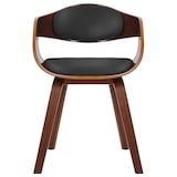 thumbnail of Chaise retro Kingston en similicuir Noyer / Noir