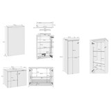 thumbnail of Badezimmermöbel-Set Spiegelschrank Waschtisch Schrank Eiche Dekor V-90.59-03