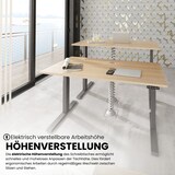 thumbnail of bümö elektrisch höhenverstellbarer Schreibtisch 180x80 cm in Asteiche, Gestell graphit mit Memory-Steuerung, elektrischer Bürotisch höhenverstellbar