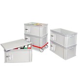 thumbnail of Archiv-Ordnerturm mit Roller, 5 Behälter in grau