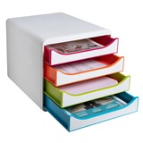 thumbnail of Exacompta 310913D 1x Exacompta, BIG-BOX Schubladenbox, 4 offene Laden, Serie Black Office - Schwarz/Harlekin