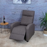 thumbnail of Poltrona relax reclinabile TV HWC-F76 design moderno 102x67x90cm tessuto grigio marrone