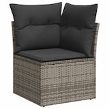thumbnail of vidaXL 5-tlg. Garten-Sofagarnitur mit Kissen Grau Poly Rattan Akazie