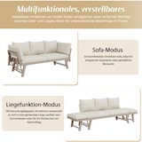 thumbnail of Merax Gartenmöbel Outdoor Lounge 3-Sitzer-Sofa, verzinkter Eisen, Sonnenliege mit klappbaren Armlehnen, Beige