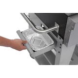 thumbnail of METRO PROFESSIONAL Piastra a gas con 6 bruciatori, acciaio / acciaio inox, 165x62x101cm, tavolino laterale, con copertura protettiva e ruote, argento