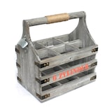 thumbnail of Bierträger mit Flaschenöffner Flaschenträger 6 Zylinder 93540 Bierkiste Holz