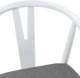 thumbnail of vidaXL Esszimmerstuhl 2 pcs Weiß und Grau Massives Gummiholz