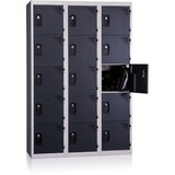 thumbnail of Vestiaires 5 cases x 3 colonnes - En kit - Anthracite - Largeur 90cm - PROVOST
