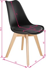 thumbnail of tectake Sillas de comedor FREDERIKKE - Juego de 4 negro/negro