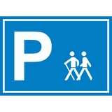 thumbnail of Wanderer Parkplatz Schild waagerecht A4 (210x297mm)