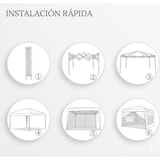thumbnail of Pack 100 Carpas Plegables 3x6m Blanca XL 18m² - 5 Paredes Ventanas Puertas - Techo Oxford 210D Impermeable - Estructura Reforzada Bolsa