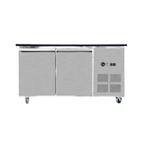 thumbnail of Skyrainbow SNACK-Line bain-marie toonbank 4x GN1/1, Granit Star Galaxy zwart, 153x82x85,5 Bovenbouw helder glas met klembord, H=496mm