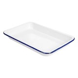 thumbnail of 6 Unités - Plateaux Rectangulaires 'Enamelware'  23X15X2,5 Cm Blanc Fer Émaillé - Garcia de Pou