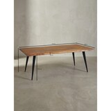 thumbnail of Sheesham Couchtisch, Massivholz, Baumkante, Metallgestell, Handgefertigt mit Schutzlack. 110x60x40 cm | Kadima Design