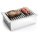 thumbnail of Churrasqueira de mesa a carvão em aço inoxidável