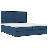 thumbnail of vidaXL Ottoman-Bett mit Matratzen & LEDs Blau 160x200 cm Stoff