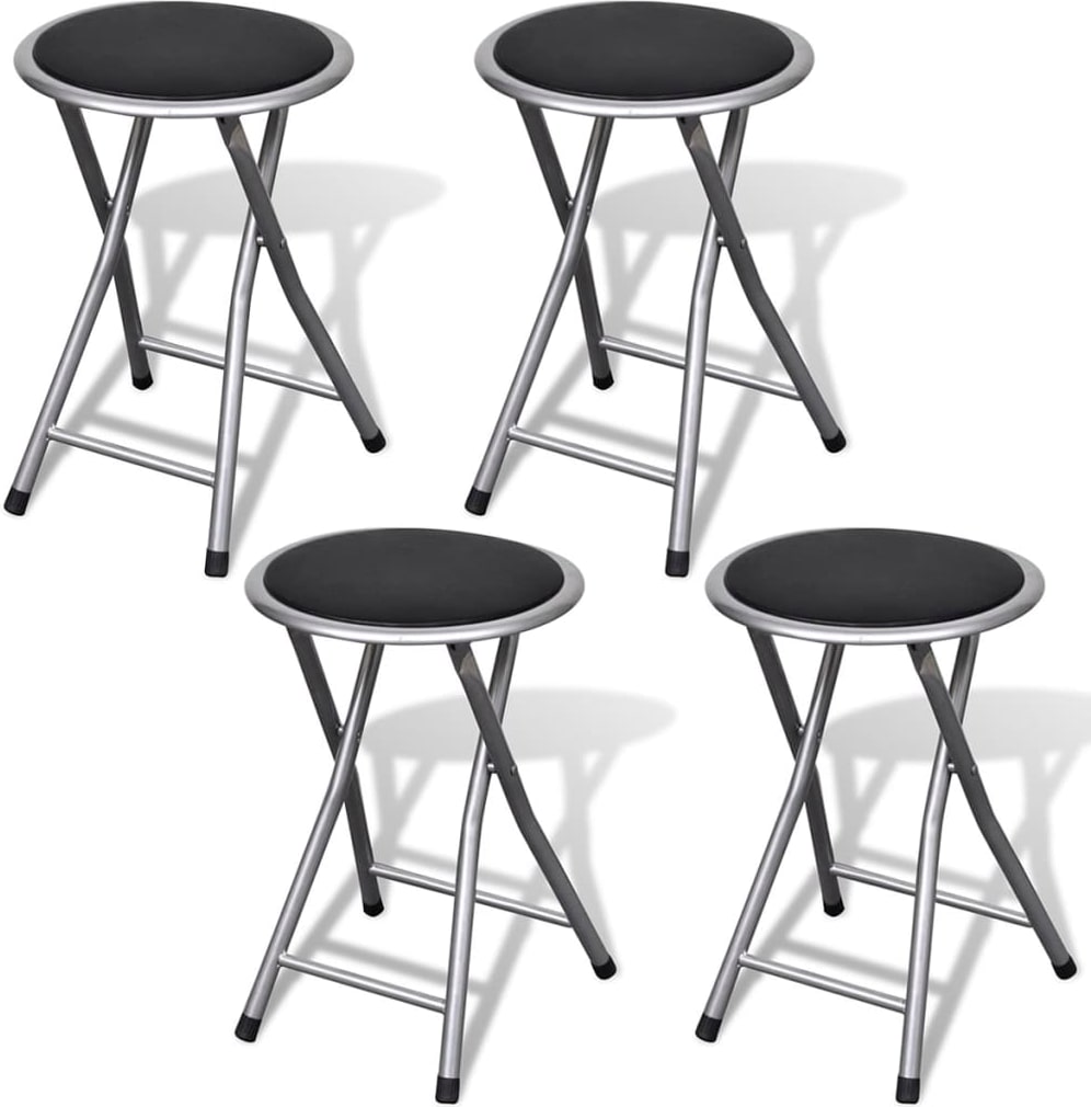 vidaXL Klappbare Barhocker 4 Stk. Kunstleder